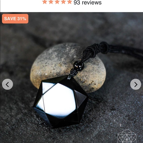 Jewelry - NIB black obsidian necklace